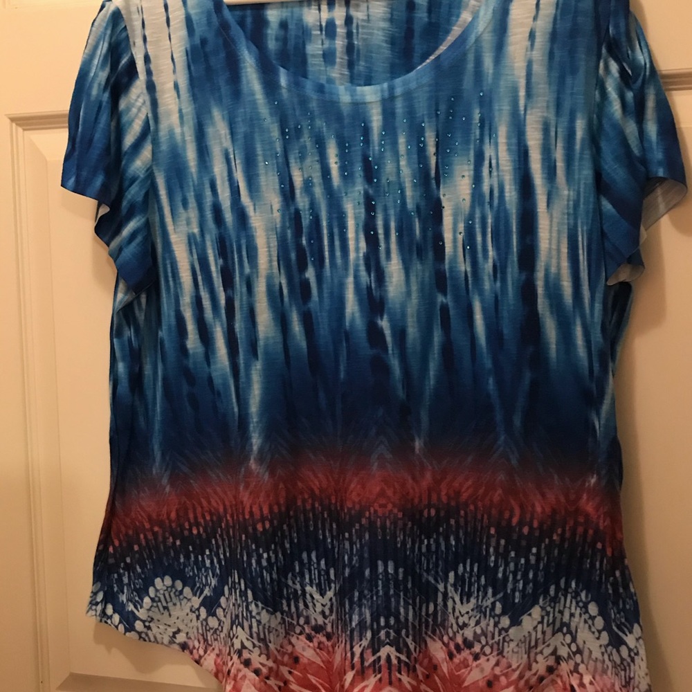 White Stag, red, white, blue. Women’s 2XL top.